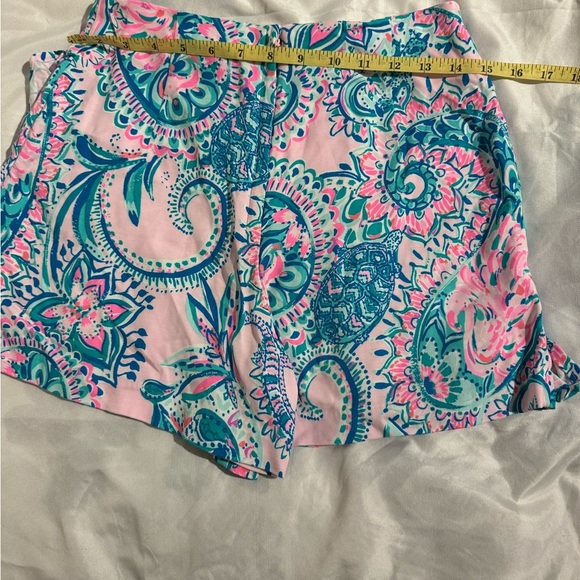 Lilly Pulitzer Womens Faye Mini Skort Floral Blue Pink Green Ruffles Size 2 - Picture 7 of 9